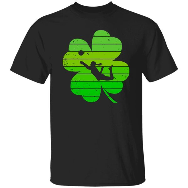 Lucky Shamrock Volleyball Player Happy St Shirt