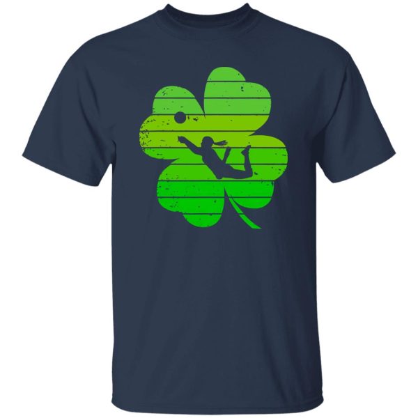 Lucky Shamrock Volleyball Player Happy St Shirt