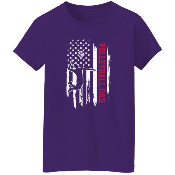 Volleyball Dad Shirt, Volleyball Dad American Flag Shirt