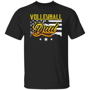 Volleyball Dad Shirt, Volleyball Dad American Flag V2 Shirt