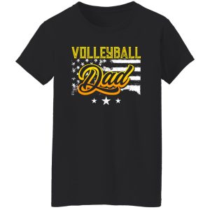 Volleyball Dad Shirt, Volleyball Dad American Flag V2 Shirt