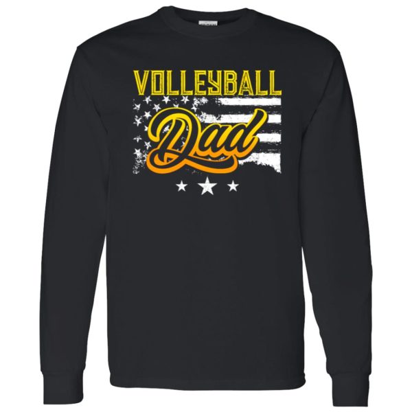 Volleyball Dad Shirt, Volleyball Dad American Flag V2 Shirt