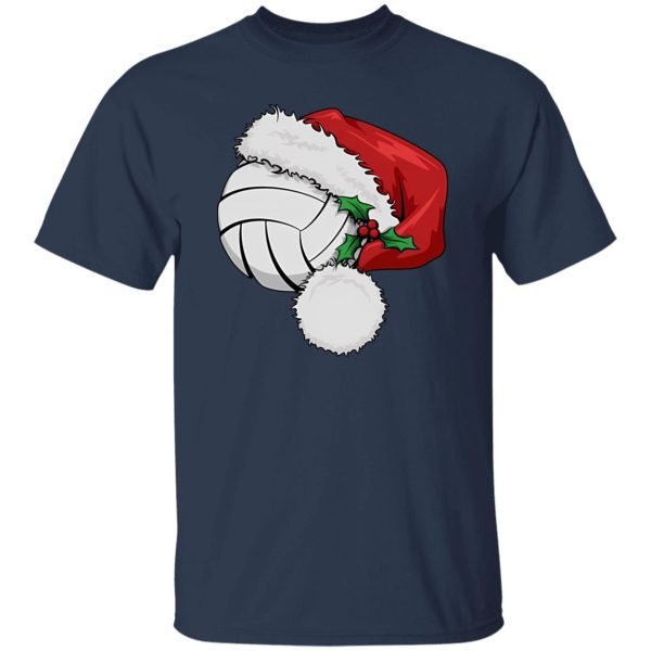 Volleyball Ball With Santa Hat Shirt