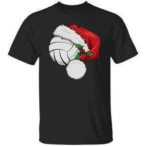 Volleyball Ball With Santa Hat Shirt