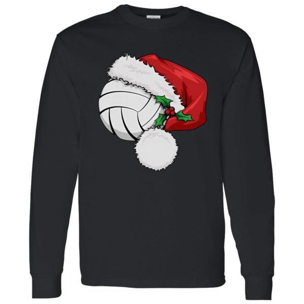 Volleyball Ball With Santa Hat Shirt