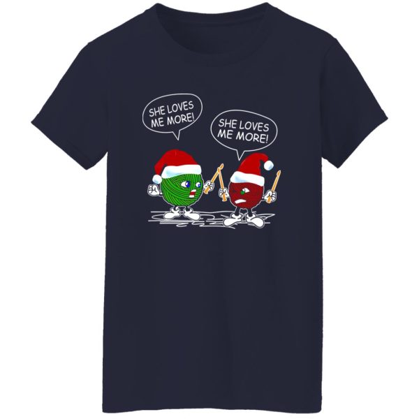 Crochet Christmas Santa Combat She Loves Me Shirt