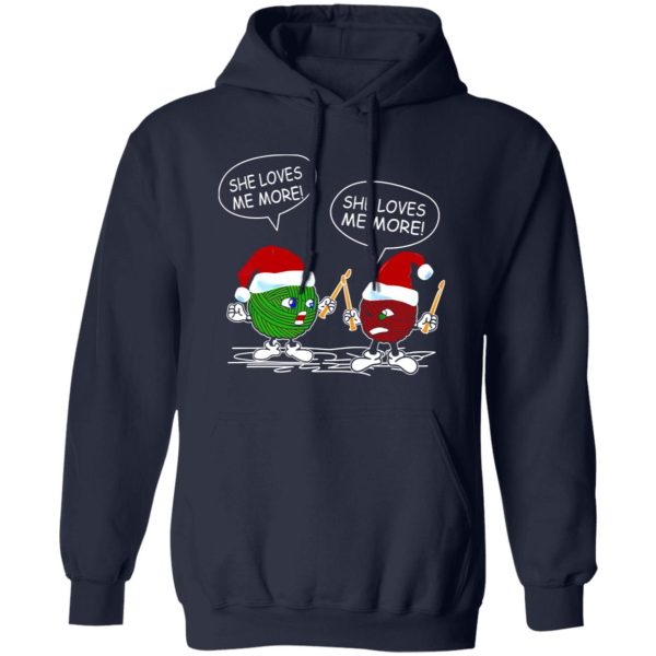 Crochet Christmas Santa Combat She Loves Me Shirt