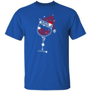 Glass Of Red Wine Santa Claus Christmas Shirt