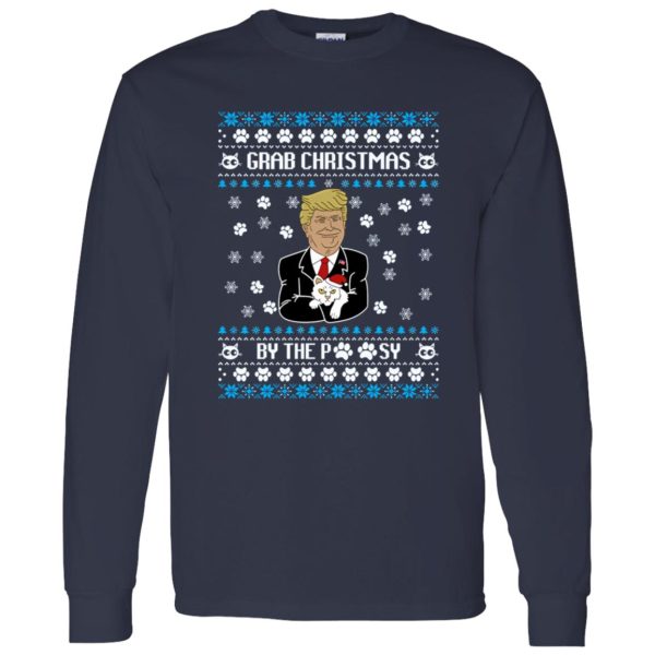 Grab Christmas By The Pussy Donald Trump Ugly Xmas Shirt