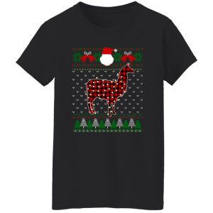 Funny Alpaca Ugly Sweater Christmas Animals Lights Xmas Shirt