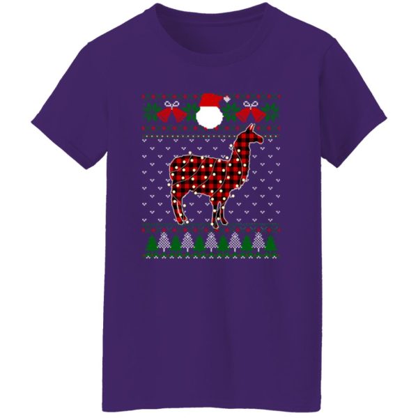 Funny Alpaca Ugly Sweater Christmas Animals Lights Xmas Shirt