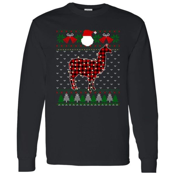 Funny Alpaca Ugly Sweater Christmas Animals Lights Xmas Shirt