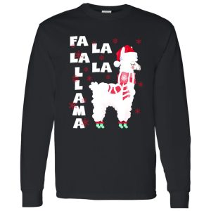 Fa La La La Llama Cute Llama Funny Christmas Shirt