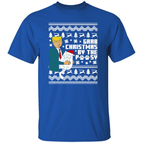 Donald Trump With Cat Grab Christmas By The Pussy Shirt