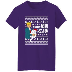 Donald Trump With Cat Grab Christmas By The Pussy Shirt