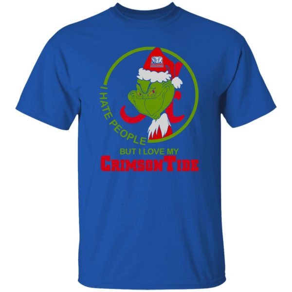 Grinch Alabama I Hate People But I Love My Crimson Tide Shirt