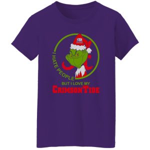 Grinch Alabama I Hate People But I Love My Crimson Tide Shirt