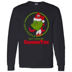 Grinch Alabama I Hate People But I Love My Crimson Tide Shirt