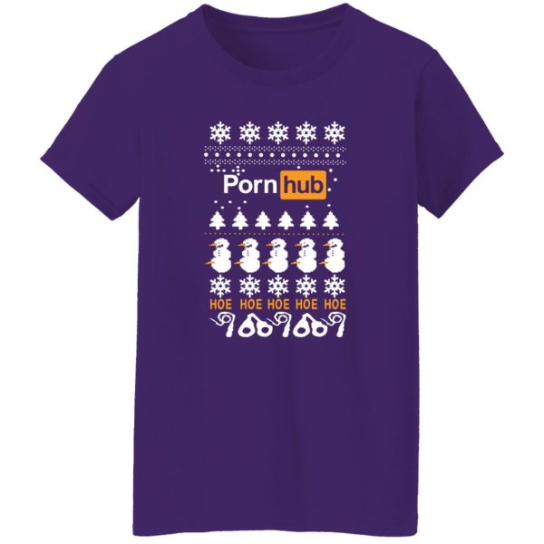 Porn Hub Hoe Hoe Hoe Hoe Hoe Snowman Shirt