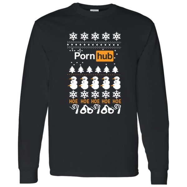 Porn Hub Hoe Hoe Hoe Hoe Hoe Snowman Shirt