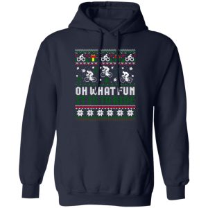 Oh What Fun It Is To Ride Cycling Ugly Christmas Shirt