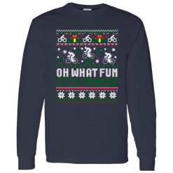 Oh What Fun It Is To Ride Cycling Ugly Christmas Shirt