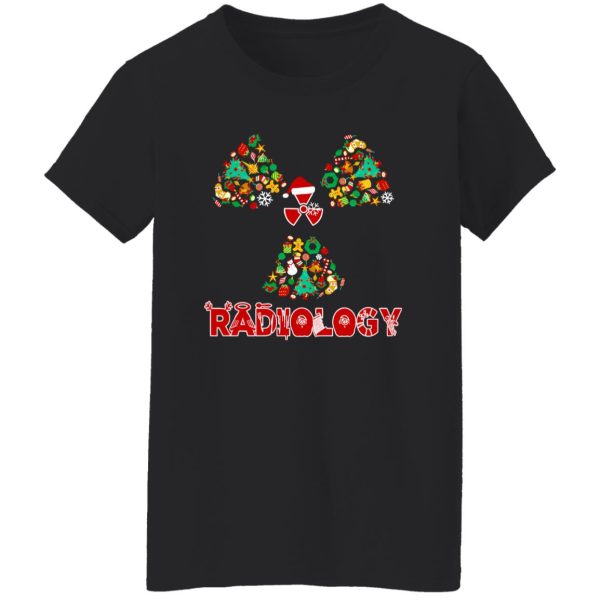 Radiology With Christmas Hat Christmas Tree Shirt