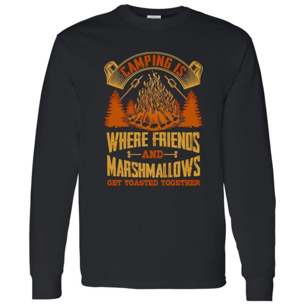 Awesome Camping Is Where Friends And Marshmallows Get Toasted Together Shirt