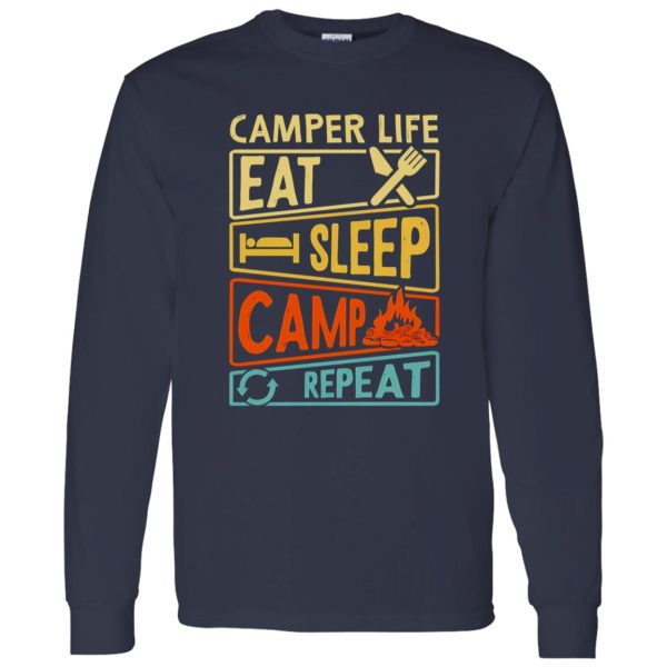 Camper Life Eat Sleep Camp Repeat Shirt