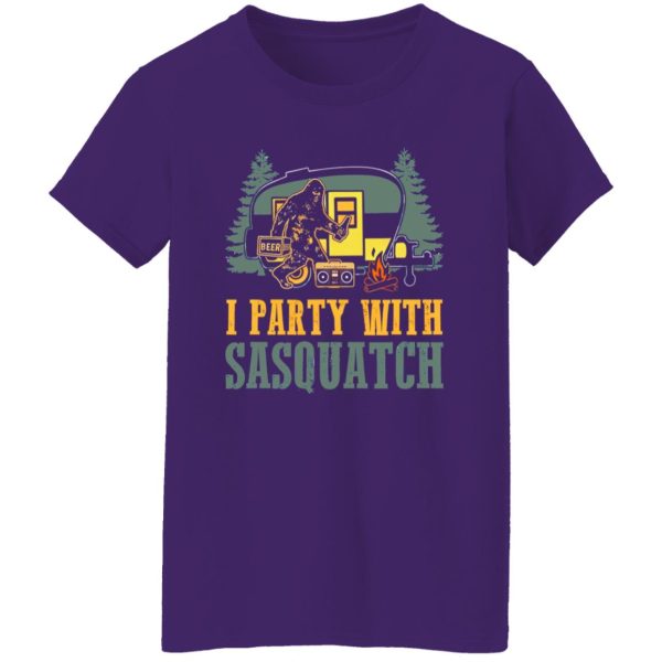 I Party With Sasquatch Caravan for Camping Lover Shirt