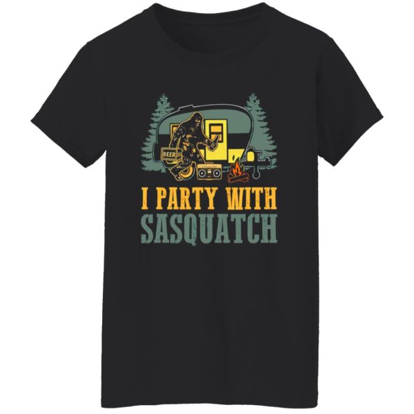 I Party With Sasquatch Caravan for Camping Lover Shirt