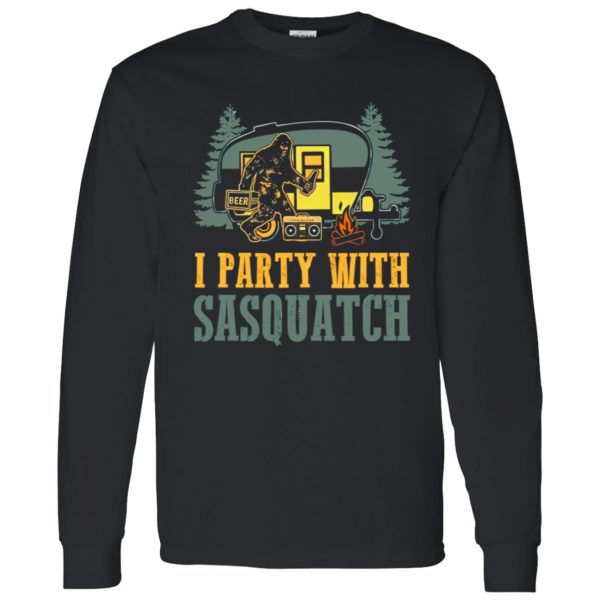 I Party With Sasquatch Caravan for Camping Lover Shirt