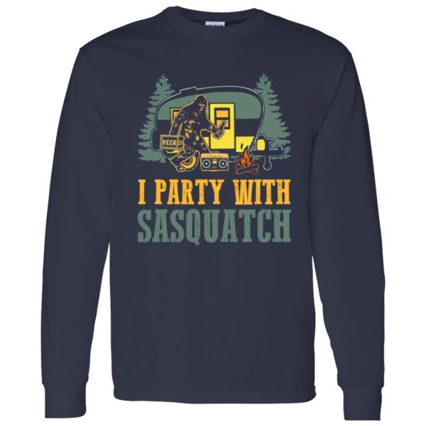 I Party With Sasquatch Caravan for Camping Lover Shirt