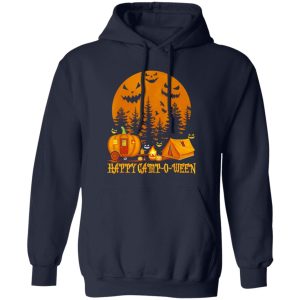 Happy Camp-O-Ween Scary Faces and Blood Moon Halloween Gift for Camping Lover Shirt