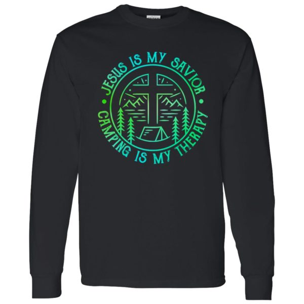 Jesus Is My Savior Camping Is My Therapy Shirt