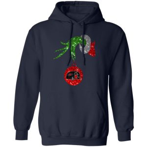 Grinch Hand Holding Camp Bus Christmas Shirt