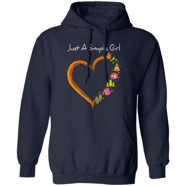 Just A Simple Girl Love Campfire Camping Flip Flops Halloween Shirt