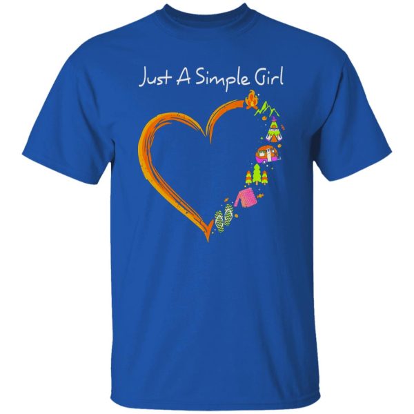 Just A Simple Girl Love Campfire Camping Flip Flops Halloween Shirt