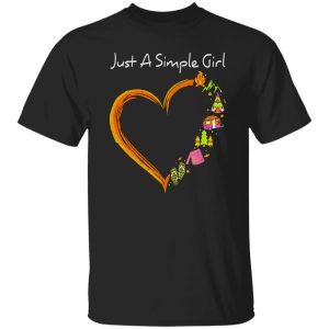 Just A Simple Girl Love Campfire Camping Flip Flops Halloween Shirt