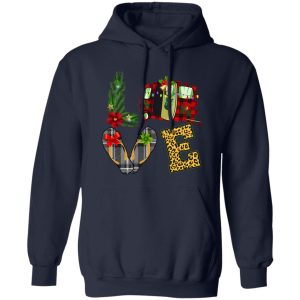 Love Camper Christmas Tree Campers Camping Rv Shirt