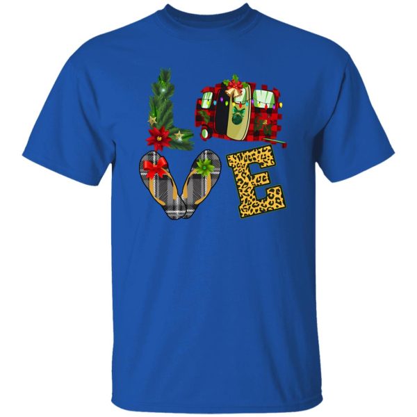 Love Camper Christmas Tree Campers Camping Rv Shirt