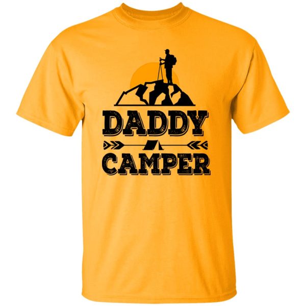 Daddy Camper With Mountain and Sunrise for Awesome Dad Shirt