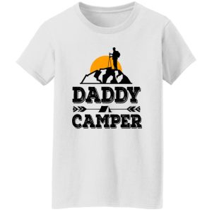 Daddy Camper With Mountain and Sunrise for Awesome Dad Shirt