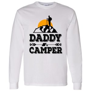 Daddy Camper With Mountain and Sunrise for Awesome Dad Shirt