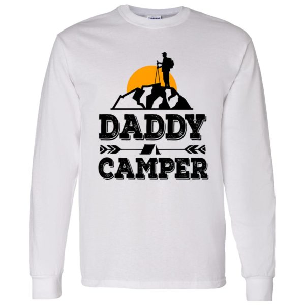 Daddy Camper With Mountain and Sunrise for Awesome Dad Shirt