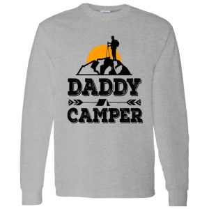 Daddy Camper With Mountain and Sunrise for Awesome Dad Shirt