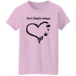 I’m A Simple Woman I Love Camping Wine Coffee And Flip Flops Shirt