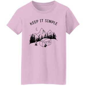 Keep It Simple Caravan Camfire on Forest for Camping Lover Shirt