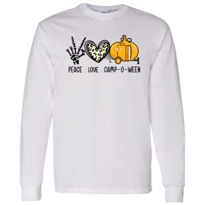 Peace Love Camp-O-Ween Camper Camping Lovers Gift Shirt