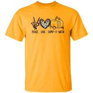 Peace Love Camp-O-Ween Camper Camping Lovers Gift Shirt